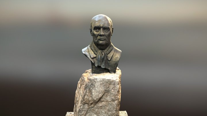 Bust of François Mitterrand 3D Model