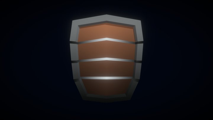 Low Poly Iron SHIELD 3D Model