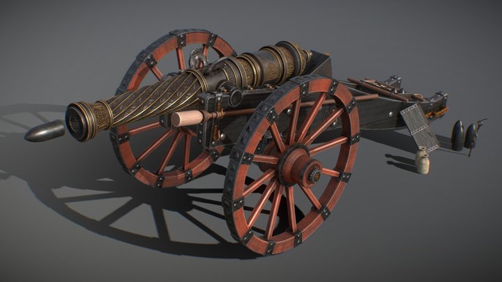 OB 01 Cannon Kit E royal imperial cannon 3D Model