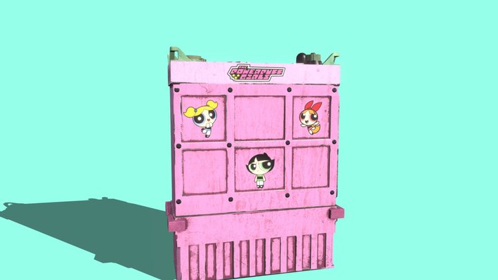 Powerpuff girls leopard military radio 3D Model