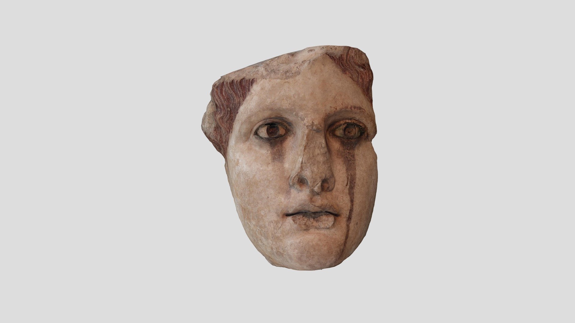 Head of a statue of a goddess