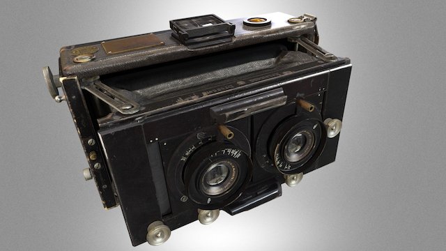Stereoscopic camera by Heinrich Ernemann 3D Model