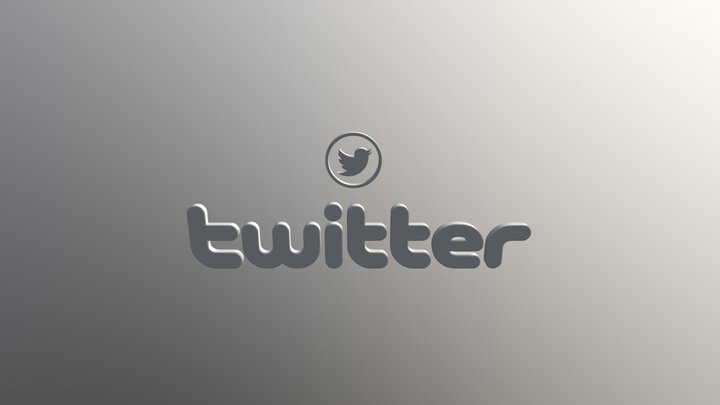 Logo Twitter 3D Model