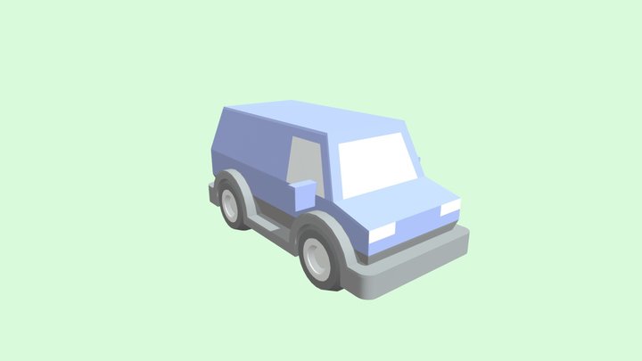 Low Poly van 3D Model