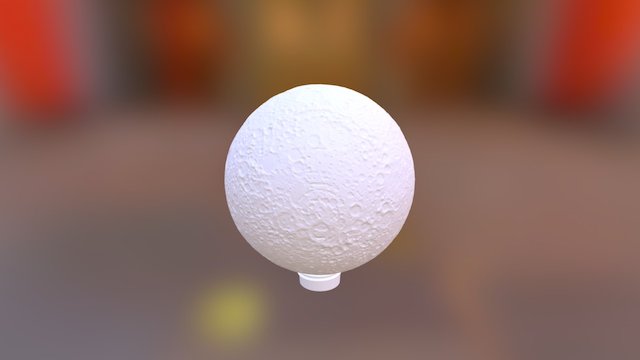 Moon Lamp with Threads 3D Model