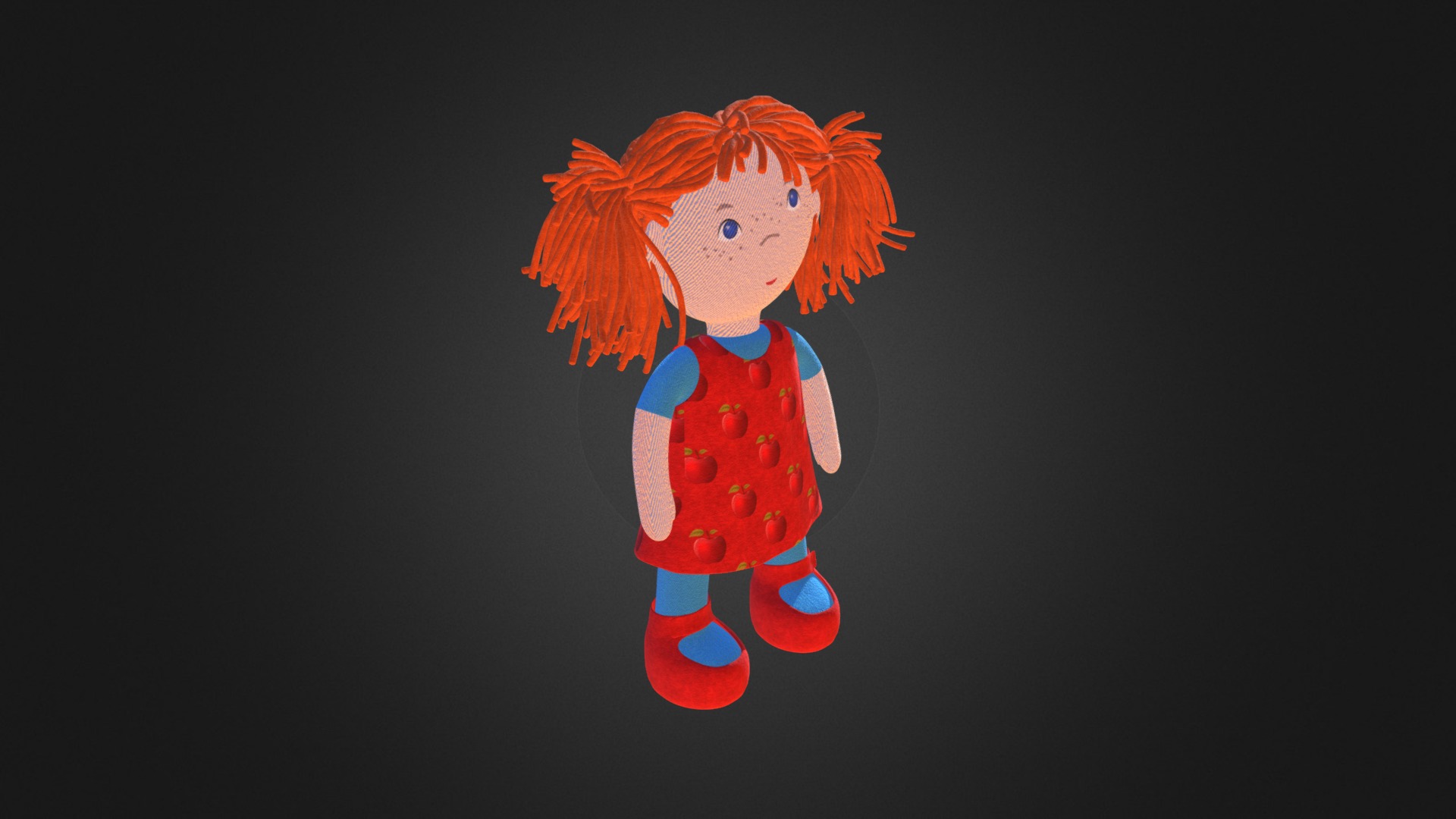 3D model Doll - This is a 3D model of the Doll. The 3D model is about a red and blue toy.