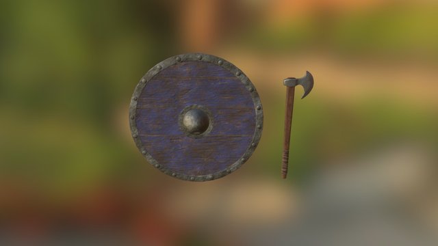 Shield / Axe 3D Model