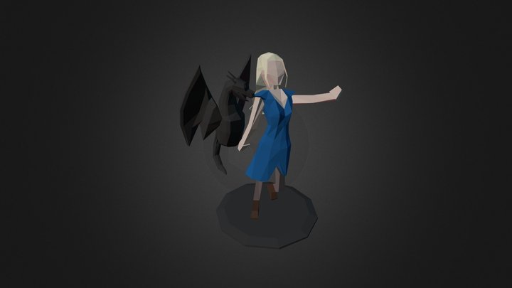 Daenerys Targeryen Low poly 3D Model