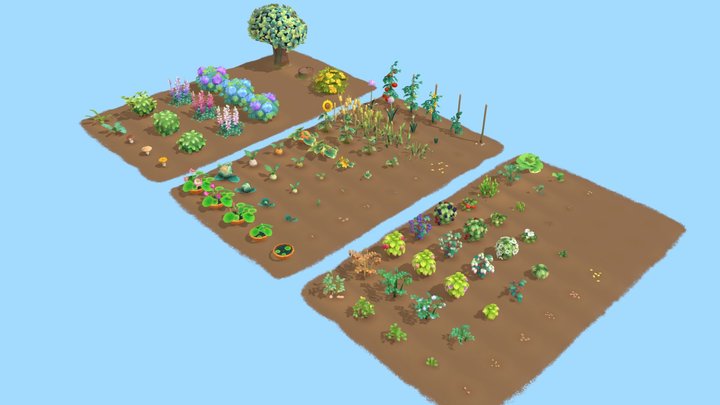 Maliki Poison of The Past - Crops and plants 3D Model