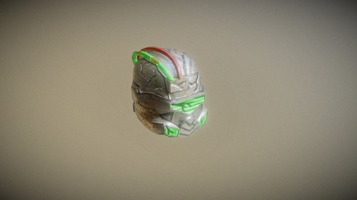 Broken Helmet 3D Model