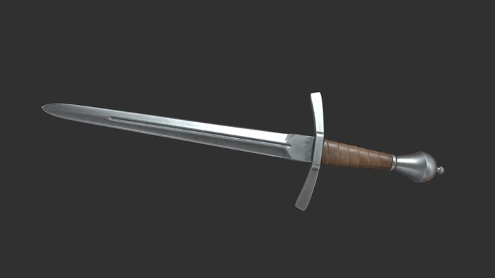 Dagger Medieval Knight 3D Model