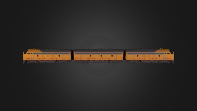 Union Pacific F7 A-B-A 3D Model