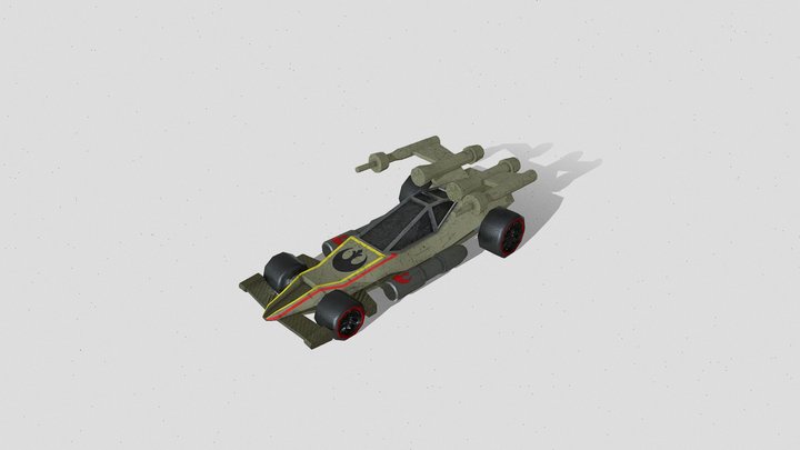 Star Wars X-wing car - [Low Poly] 3D Model