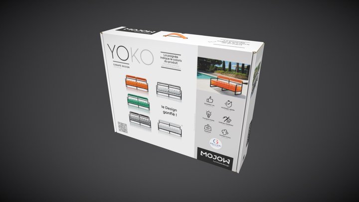 Canapé Mojow - Yoko_Orange 3D Model