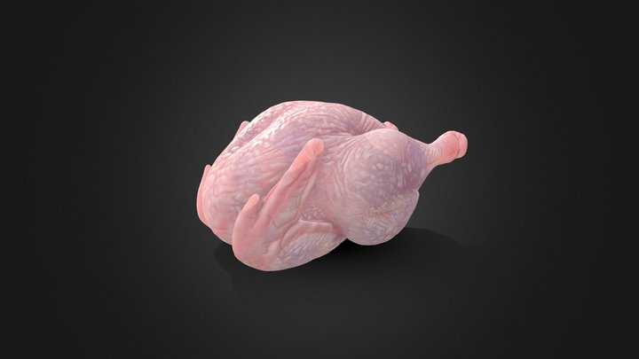Raw Chicken 3D Model