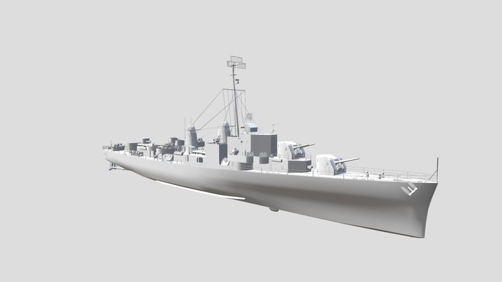 USS Allen M Sumner 3D Model