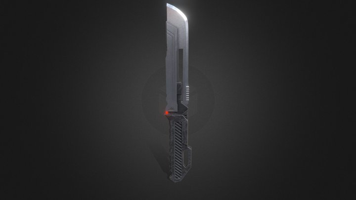 🌀 Sci-fi knife 3D Model
