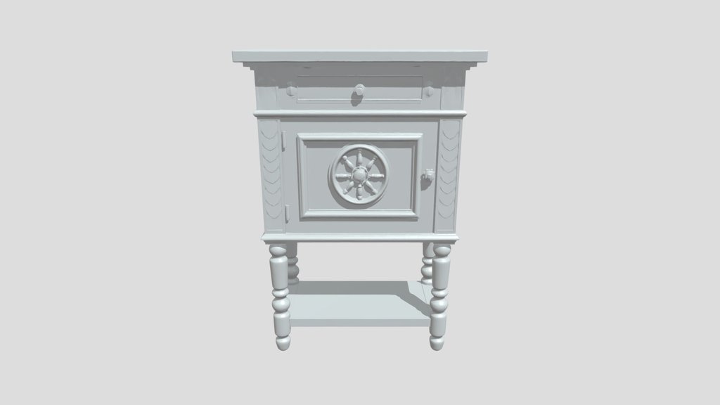 wooden side table with marble top