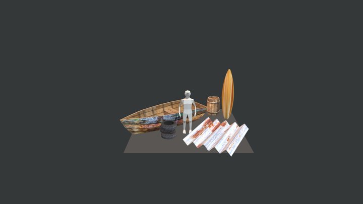 1ANI10_Russell_Clay_Texture_3SimpleProps2 3D Model