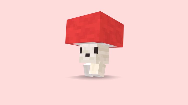Minecraft Red Mushroom Pet 3D Model