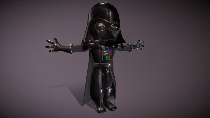Chibi Darth Vader / T-Pose / Papishushi 3D Model