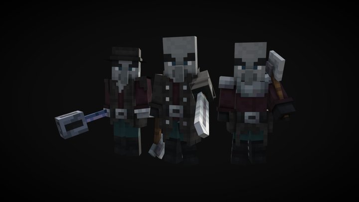 Vindicator update render : Drodi's Illagers 3D Model