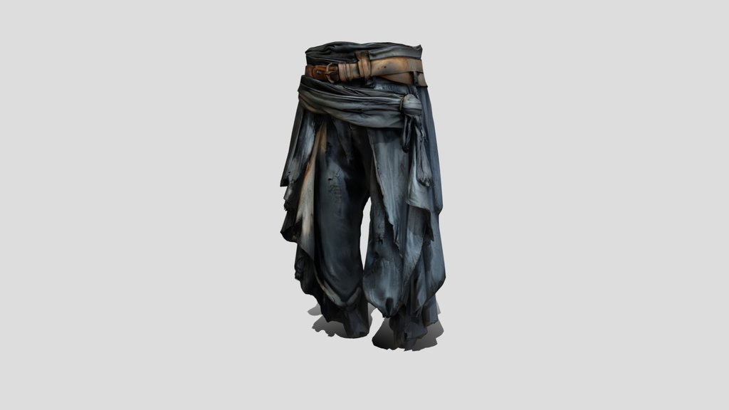 Lower pants 3d model free