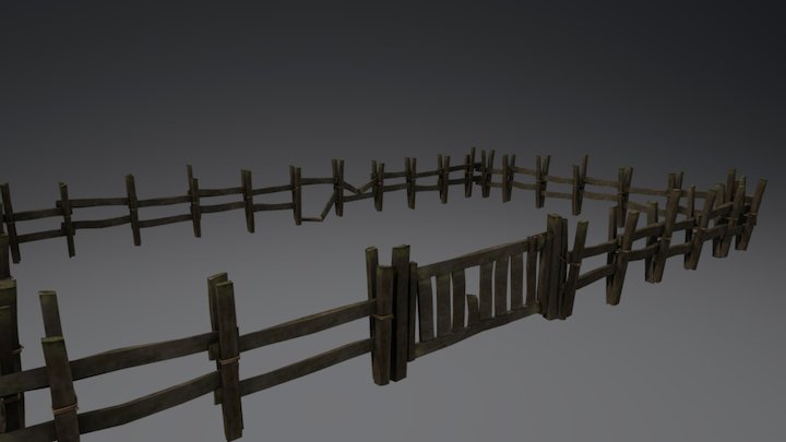 Fence - Modular design. 3D Model