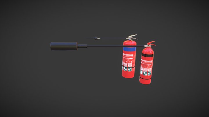 Fire Ext Both 3D Model