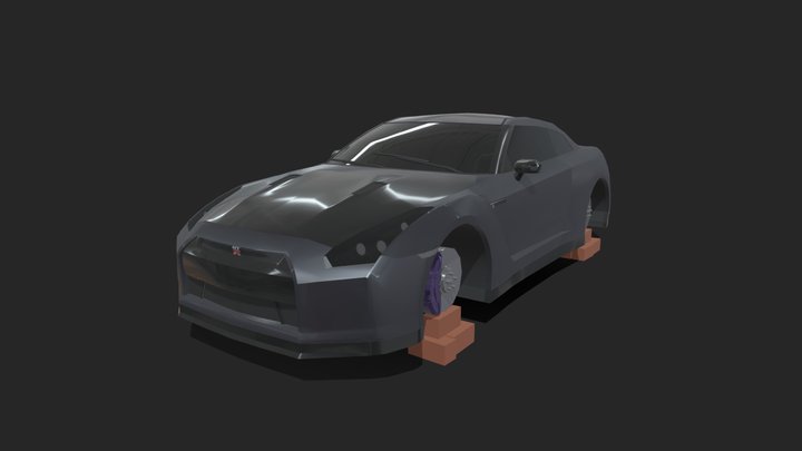GT-R R35 Draft v2 3D Model