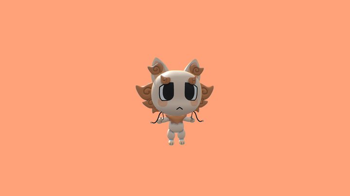 shanee the shisa (Dandy's world oc) 3D Model