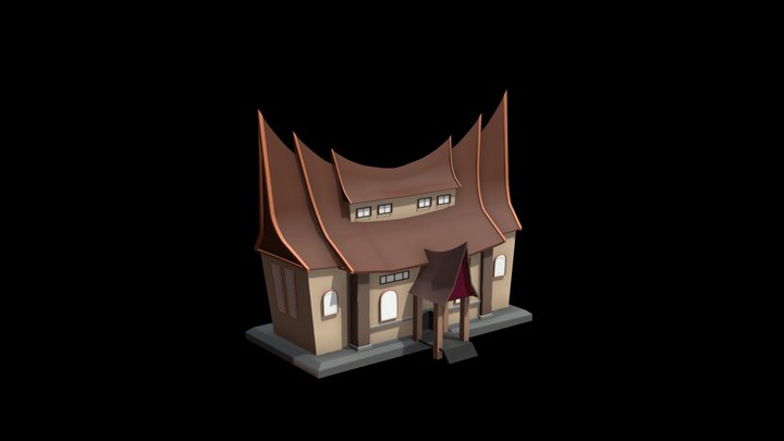 Rumah Gadang Indonesia ( Option 3 ) 3D Model