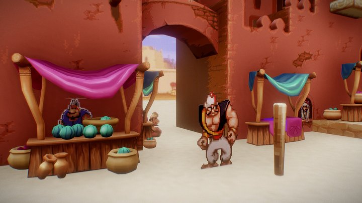Agrabah Market - Aladdin SNES 3D Model