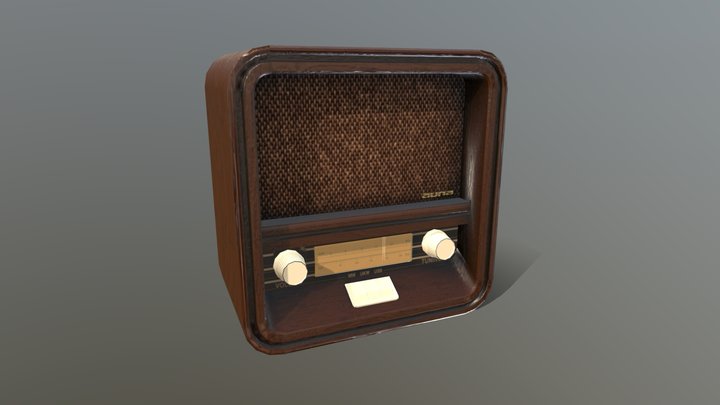 [Student_Work] Vintage_Radio_AUNA 3D Model