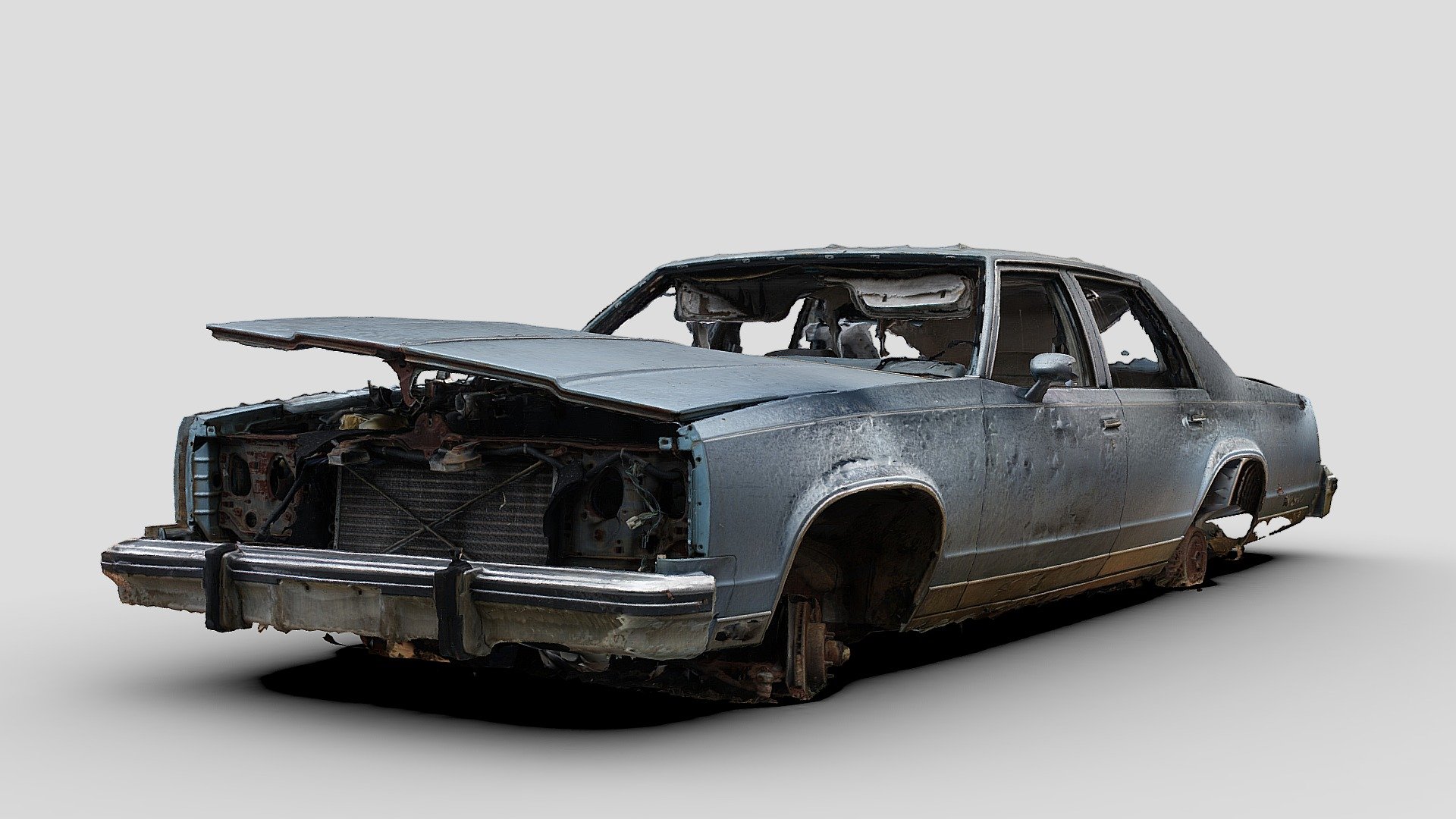 Wrecked 80s Car Raw Scan Buy Royalty Free 3d Model By Renafox Kryik1023 Bb00952 5868