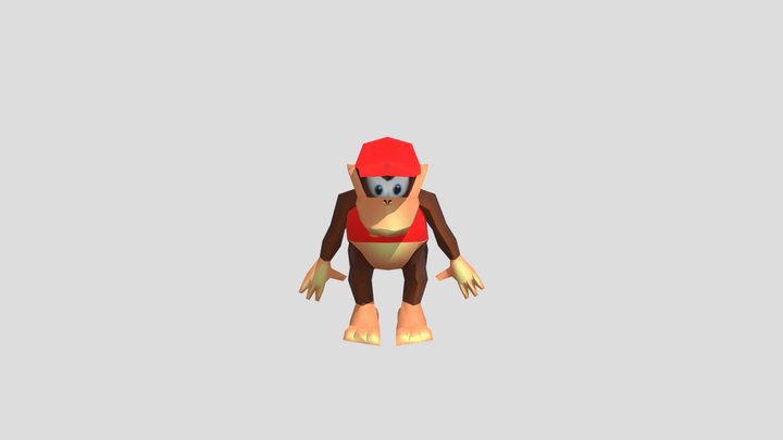 Diddy Kong From DK64 3D Model