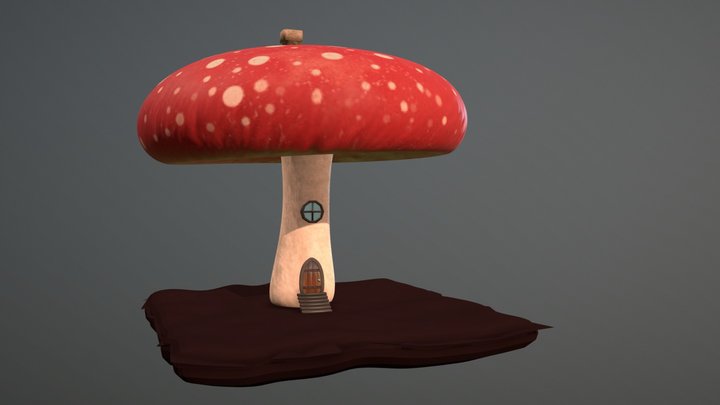 Cogumelo Casa 3D Model