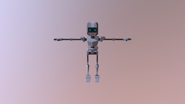 Cute Robot Frame 3D Model