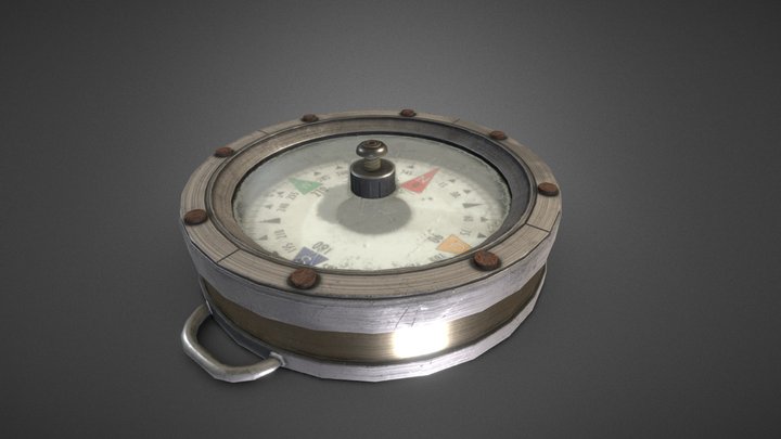 Dieselpunk Compass 3D Model