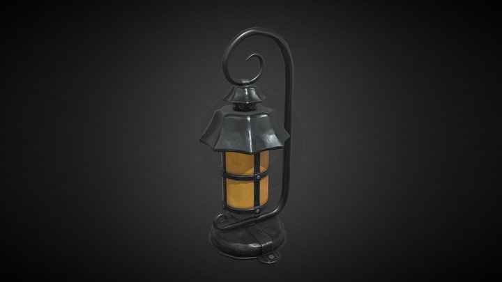 Stylized Japanese Lantern 3D Model