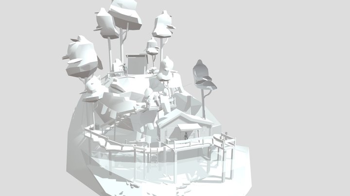 DAE By The Sea. Updated Diorama Blockout 3D Model