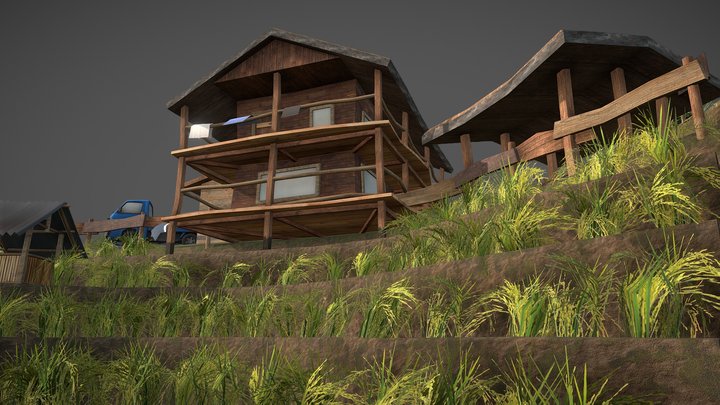DAE Diorama retake - Small farm 3D Model