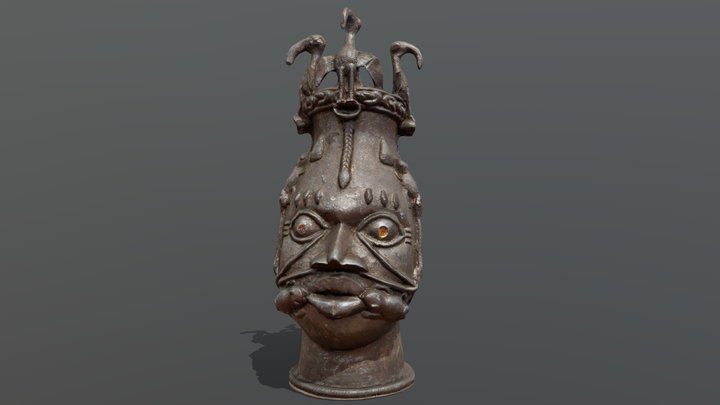 Osun Altar Head II: Bronze Cast 3D Model
