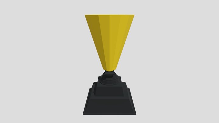 Trophy Low Poly Decoration 3D Model