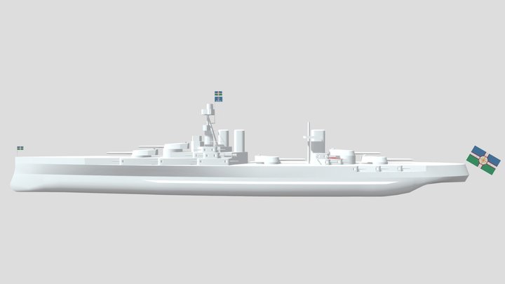 HMS Duke Kent (Work in Progress) 3D Model