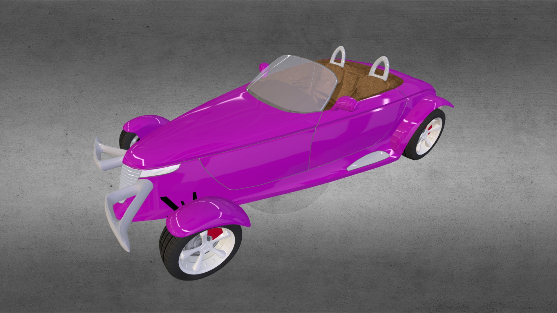 3D model Plymouth Prowler - This is a 3D model of the Plymouth Prowler. The 3D model is about a pink and purple toy car.
