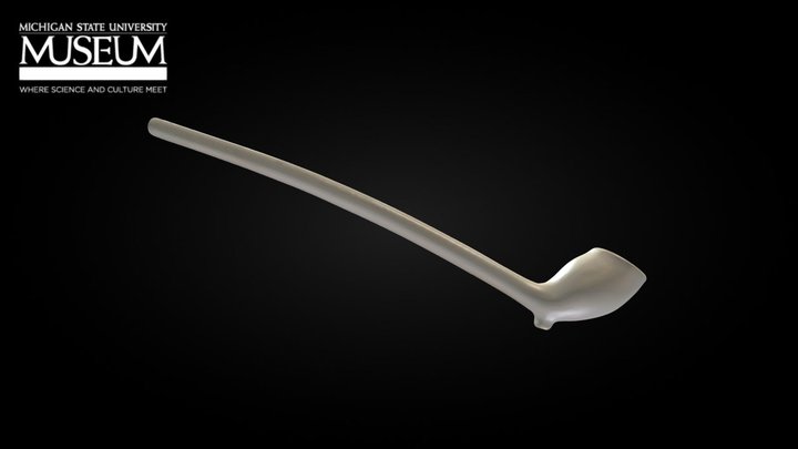 Historic Clay Smoking Pipe 3D Model