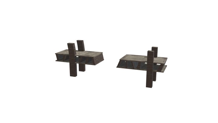 Broken Bridge 3D Model