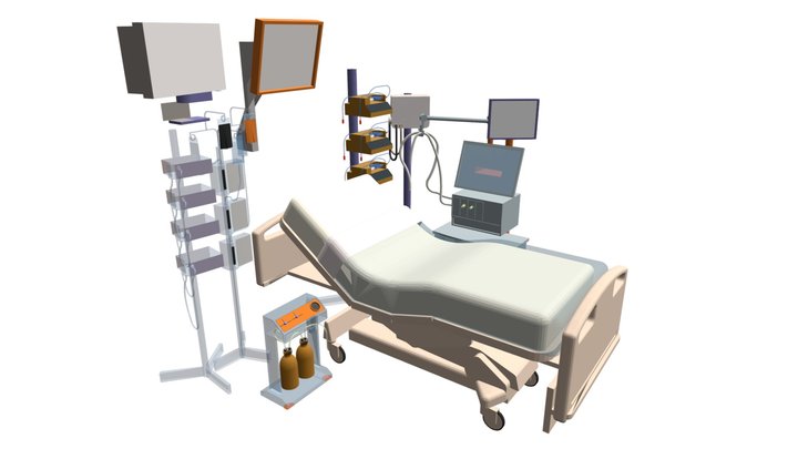 UTI 1 - ADULTO - V17 (SEM-PAREDES-CHAO) 3D Model