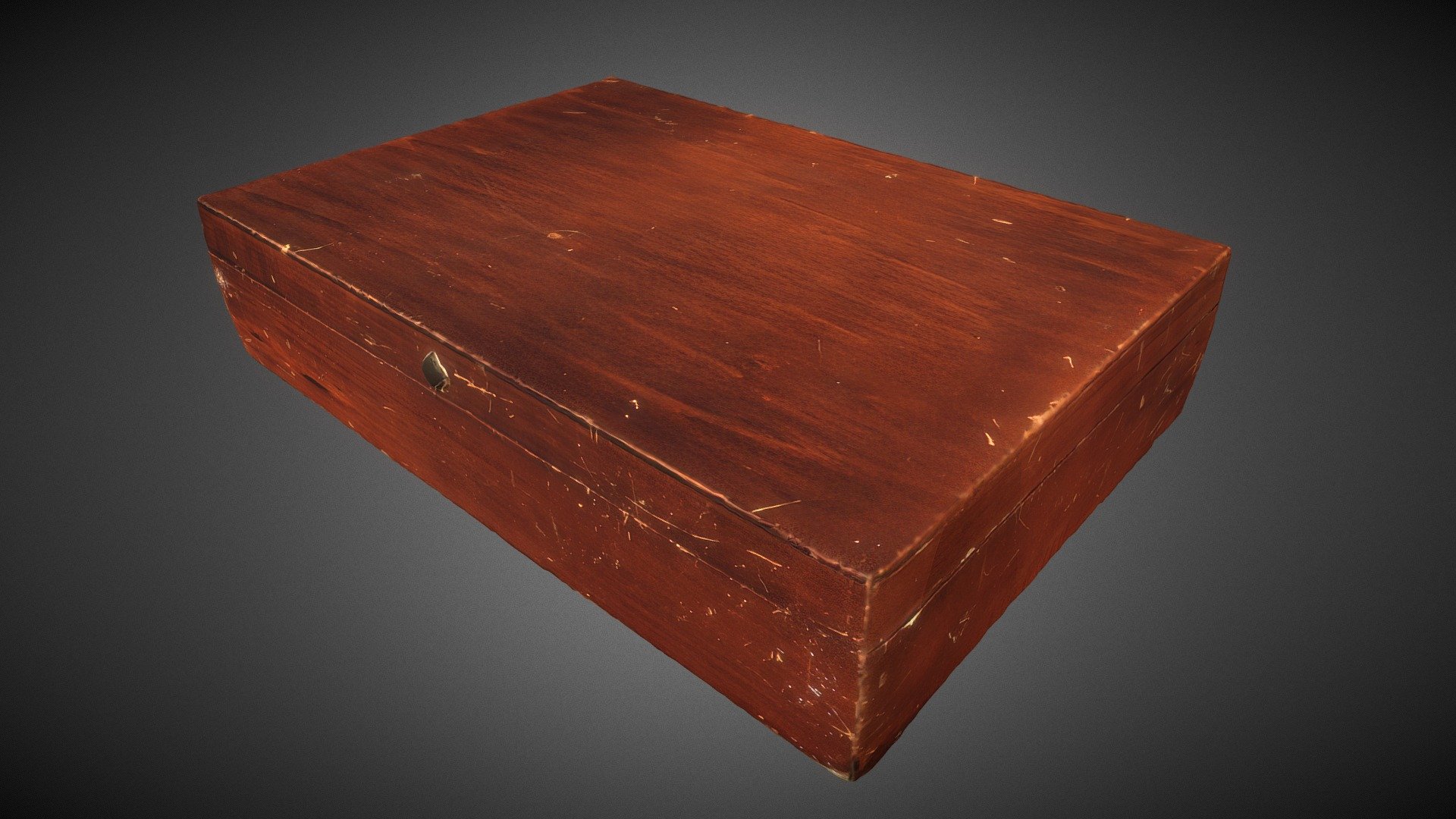 Vintage wooden box — Sketchfab embed 3D viewer